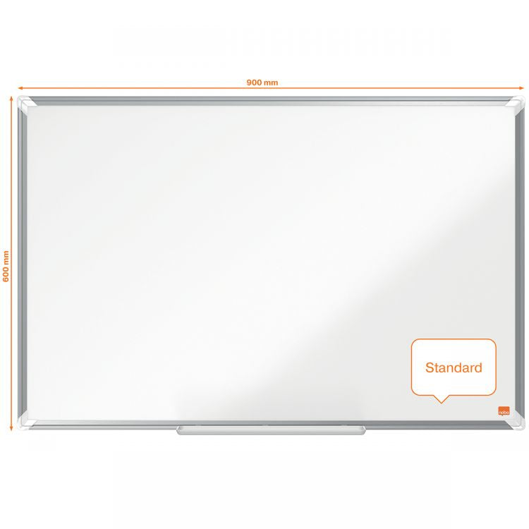 Nobo Premium Plus Steel Magnetic Whiteboard 900x600mm