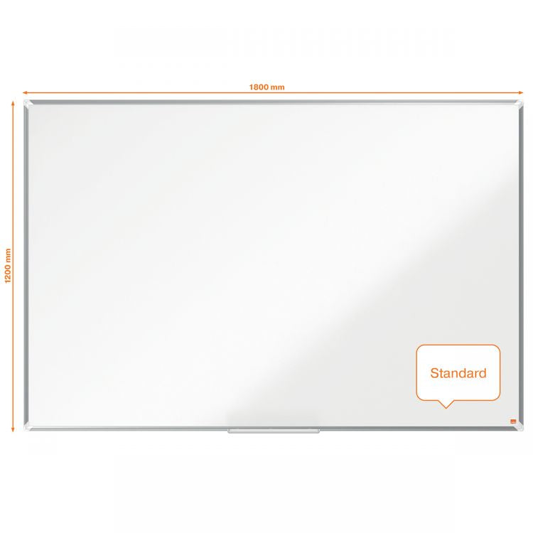 Nobo 1915171 Premium Plus Melamine Whiteboard 1800x1200mm