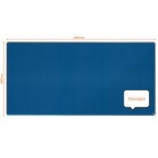 Nobo 1915193 Premium Plus Blue Felt Notice Board 2400x1200mm