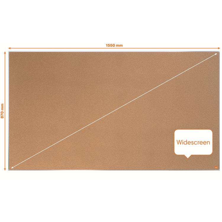 Nobo 1915417 Impression Pro 1550x870mm Widescreen Cork Notice Board