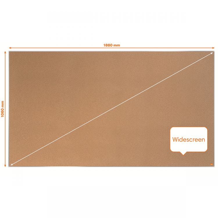 Nobo 1915418 Impression Pro 1880x1060mm Widescreen Cork Notice Board