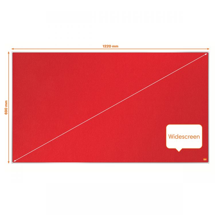 Nobo 1915421 Impression Pro 1220x690mm Widescreen Red Felt Notice Board