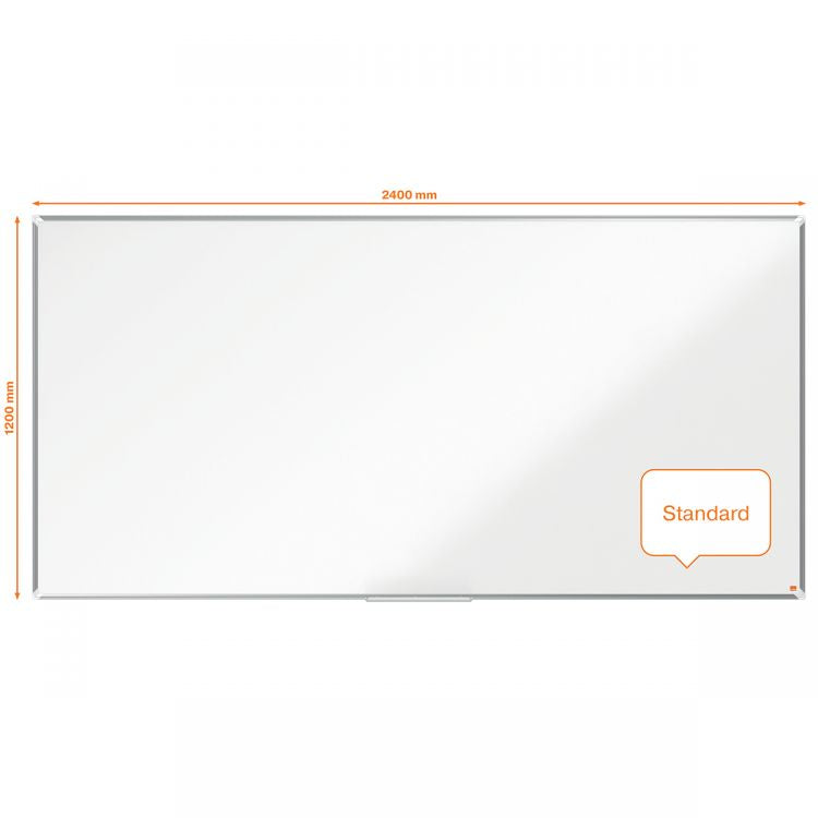 Nobo 1915454 Premium Plus Melamine Whiteboard 2400x1200mm