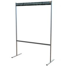 Nobo 1915551 Premium Plus Clear PVC Free Standing Protective Divider Screen 1480x2060mm