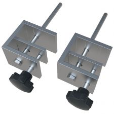 Nobo 1915555 Premium Plus Clear PVC Protective Desk Divider Screen Clamp x2