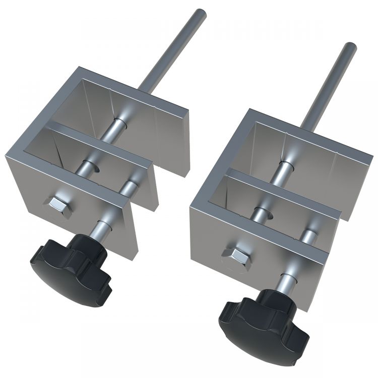 Nobo 1915555 Premium Plus Clear PVC Protective Desk Divider Screen Clamp x2