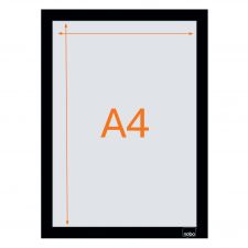 Nobo 1915697 Self-adhesive Magnetic Poster Frame A4 Black