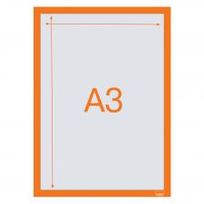 Nobo 1915698 Self-adhesive Magnetic Poster Frame A3 Orange