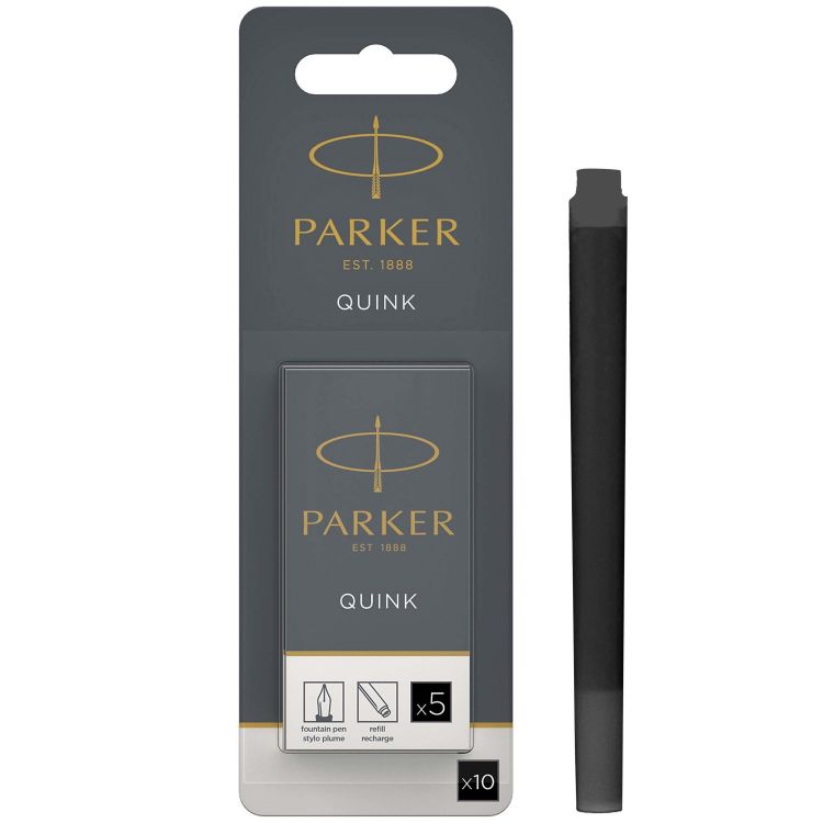 Parker 1950206 Quink Ink Cartridges Permanent Black Box of 12 packs