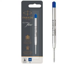 PARKER QUINKflow Ballpoint Pen Ink Refill, Medium Tip, Blue 12 Pack