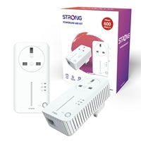 Strong AV600 Passthrough Powerline Adapter Kit - 600Mbps (2 Pack)