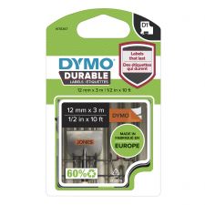 Dymo 1978367 D1 Durable 12mm x 3M Tape Black on Orange