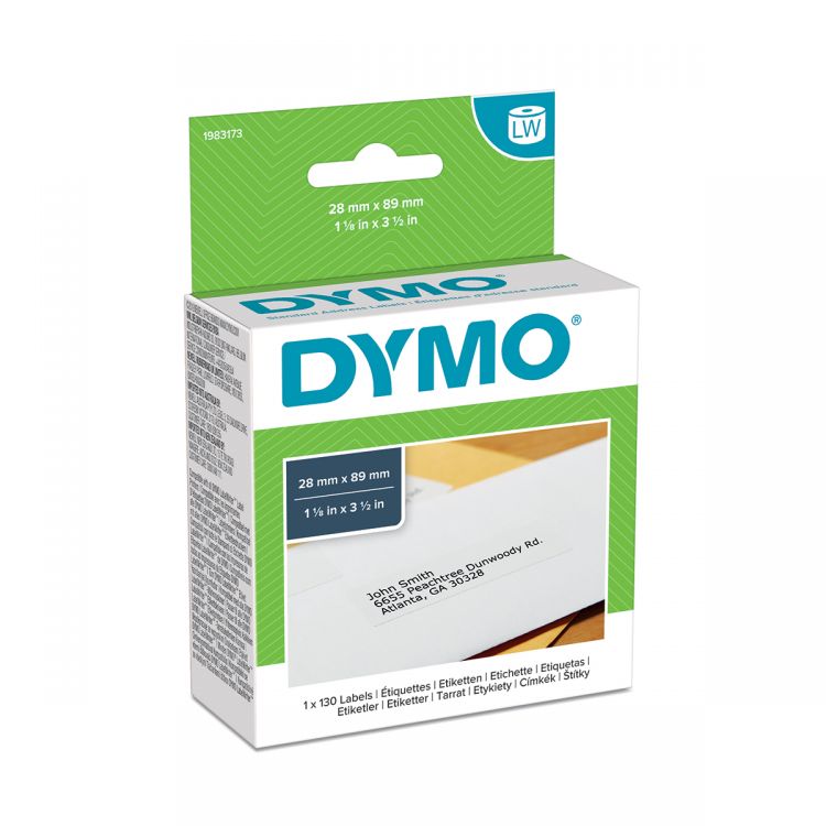 Dymo 1983173 LW Address Labels 28 x 89mm 1 Roll of 130 Labels