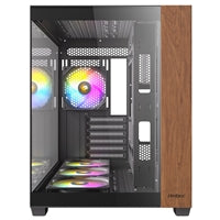Antec CX800 Wood ARGB Mid-Tower Case - 270° Glass, USB-C, Steel