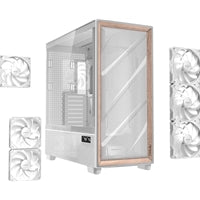 Antec Flux PRO Full Tower Case White/Walnut - 6 PWM Fans, USB-C
