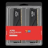 ADATA XPG Lancer Blade 32GB DDR5 RAM kit, 6000MHz, black heatsink design, includes two 16GB modules.