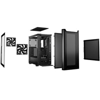 be quiet! Pure Base 501 Airflow ATX Mid Tower - Black Tempered Glass