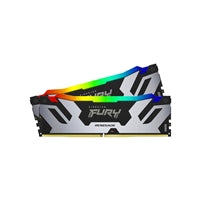 Kingston FURY Renegade 32GB (2x16GB) DDR5 RGB RAM, 7200MT/s, CL38, black and silver design.