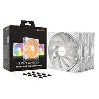 be quiet! Light Wings LX 140mm PWM High-Speed ARGB Fan White 3-Pack