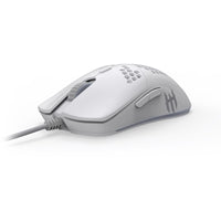 White Tecware Exo Elite RGB gaming mouse with 16000dpi sensor and customizable lighting