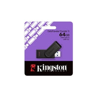 Kingston DataTraveler Exodia S DTXS/64GB USB Flash Drive, 64GB, USB 3.2,  Black, Swivel Cap Design