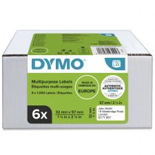 Dymo 11354 6 Rolls LW Multipurpose Address Labels 32 x 57mm
