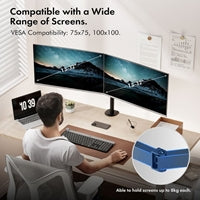 VonHaus Dual Monitor Stand Steel Desk Mount 13-32