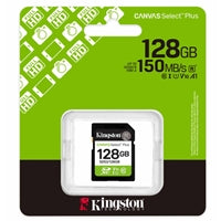 Kingston Canvas Select Plus  SDS3/128GB V30 128GB SD Class 10 UHS-I U3 Flash Card