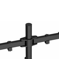 GameMax Dual Monitor Arm Stand LCD Desk Mount Freestanding For Two 13 Inch To 27 Inch Monitors, VESA Dimensions Of 75x75 mm or 100x100 mm, 180 Degrees Swivel, Black