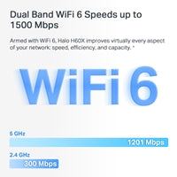 Mercusys Halo H60X AX1500 Mesh Wi-Fi 6 System - 3 Pack 6000 sq ft