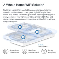 Mercusys Halo H1500X AX1500 Mesh Wi-Fi 6 System - 3 Pack 6000 Sq Ft