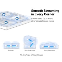 Mercusys Halo H30 AC1200 Mesh WiFi System - 3 Pack, 3500 sq ft