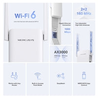 Mercusys ME80X AX3000 Dual-Band Wi-Fi 6 Range Extender
