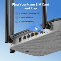 Mercusys MB115-4G N300 4G LTE Router with SIM Card Slot - 150Mbps
