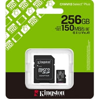 Kingston Canvas Select Plus 256GB Micro SD  Claad 10 UHS-I Flash Card, Lifetime Warranty