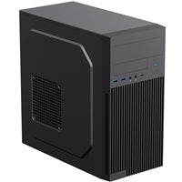 CiT Mentor Micro-ATX Office Case - Black Steel USB-C 80mm Fan