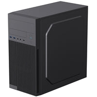 CiT Mentor Micro-ATX Office Case - Black Steel USB-C 80mm Fan
