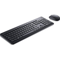 Dell KM3322W-R wireless keyboard and mouse set, 2.4GHz, QWERTY UK layout, sleek black design.