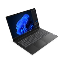 Lenovo V15 G5 laptop with 15.6-inch Full HD screen, Intel i5, 16GB RAM, 512GB SSD, Windows 11 Pro, black design.