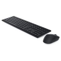 Dell KM5221W Pro wireless keyboard and mouse set in black, QWERTY UK layout, featuring a slim profile and 2.4GHz connectivit
