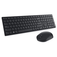 Dell KM5221W Pro wireless keyboard and mouse set, QWERTY UK layout, black finish, 2.4GHz connection.