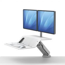 Fellowes 8081801 Lotus RT Dual Sit-Stand Workstation White