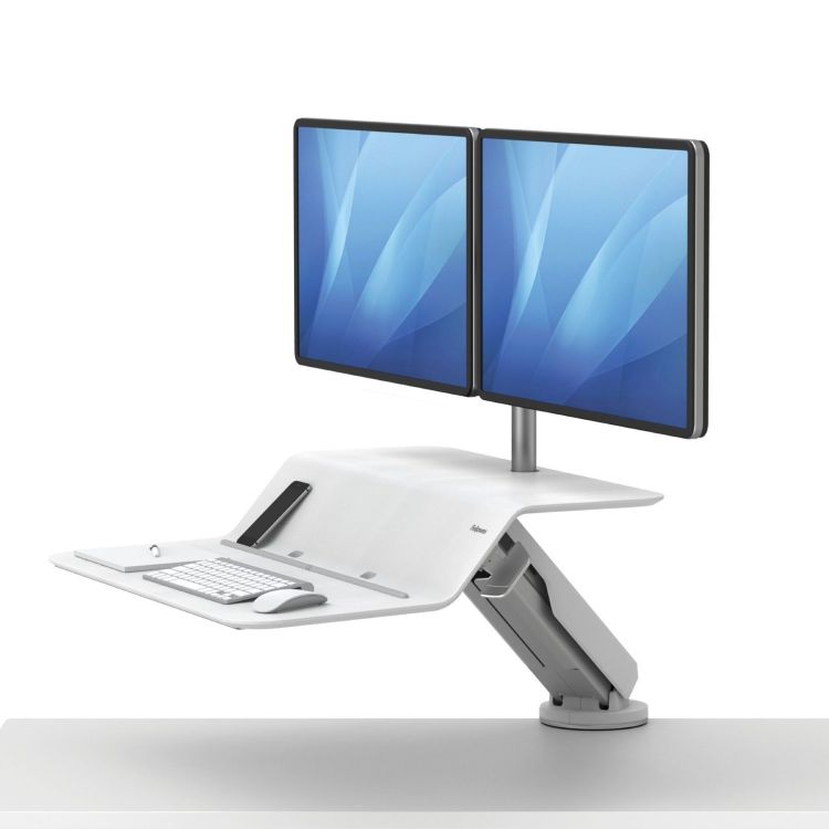 Fellowes 8081801 Lotus RT Dual Sit-Stand Workstation White