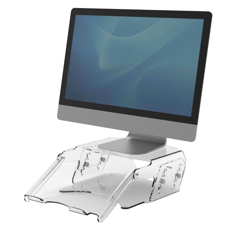 Fellowes 9731201 Clarity Adjustable Monitor Riser with Document Support