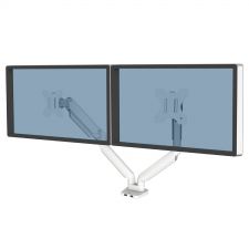 Fellowes 8056301 Platinum Series Dual Monitor Arm - White