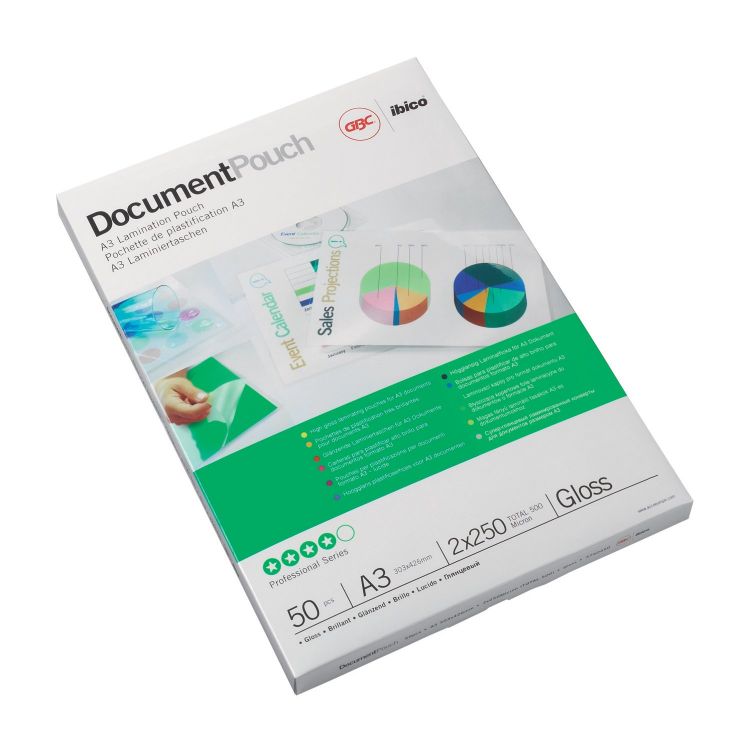GBC 3740450 A3 Gloss Document Pouch 250 micron 50Pk