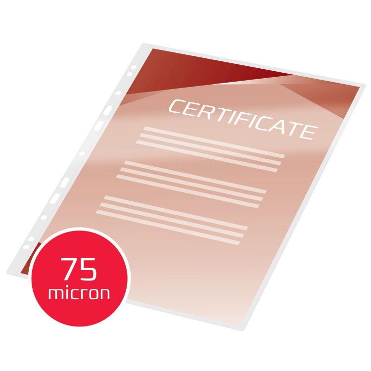 GBC 41664E A4 Organise Gloss Pouch 75 Micron 100Pk