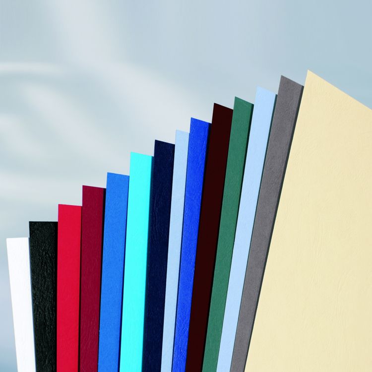 GBC 46700E LeatherGrain A4 Binding Covers Black pack of 50