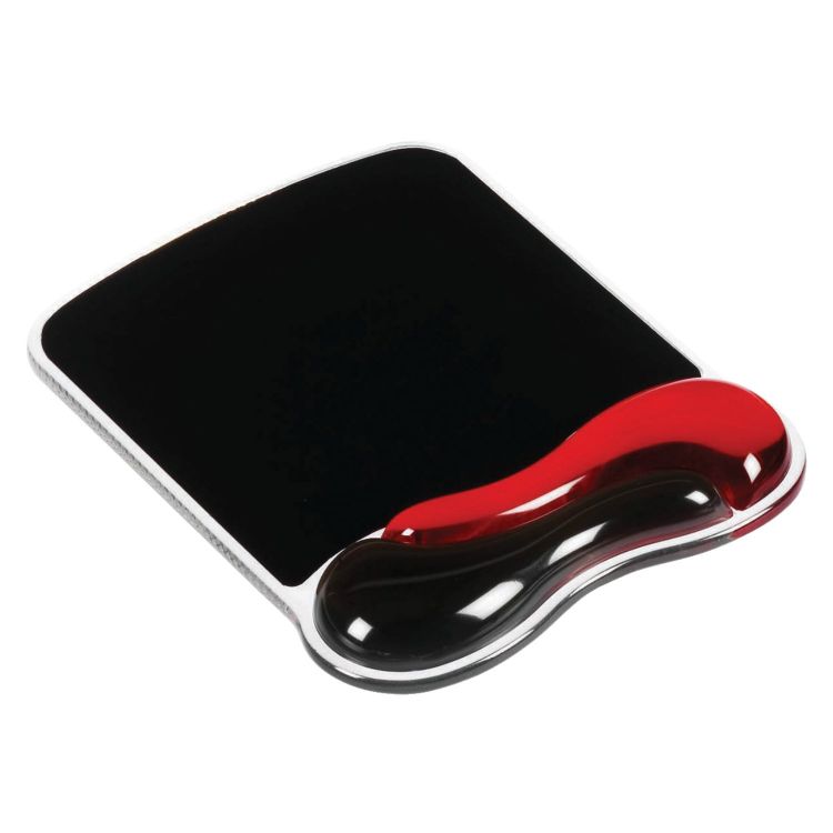 Kensington 62402 Duo Gel Mouse Pad Wave Red and Smoke