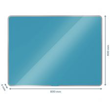 Leitz Cosy Magnetic Glass Whiteboard 80 x 60 cm Calm Blue